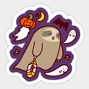 Halloween Ghost Sloth Sticker